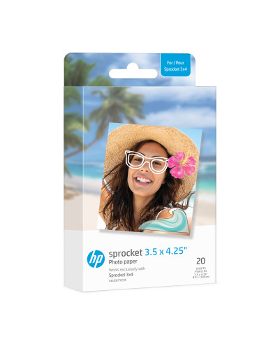 HP Papel Zink Sprocket 3.5x4.25 - Pack de 50