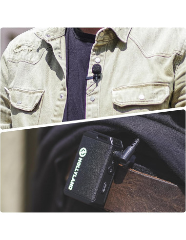 Hollyland Lark MAX DUO con 2 micrófonos lavalier