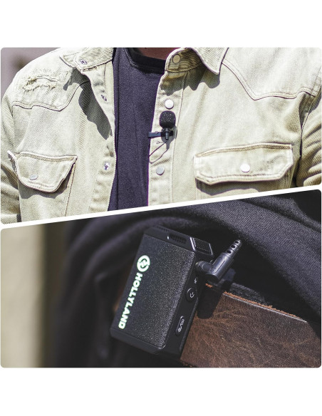 Hollyland Lark MAX DUO con 2 micrófonos lavalier