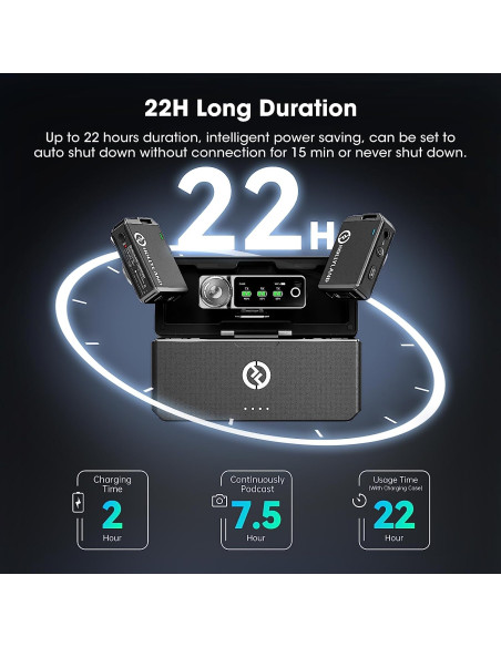 Hollyland Lark MAX DUO con 2 micrófonos lavalier