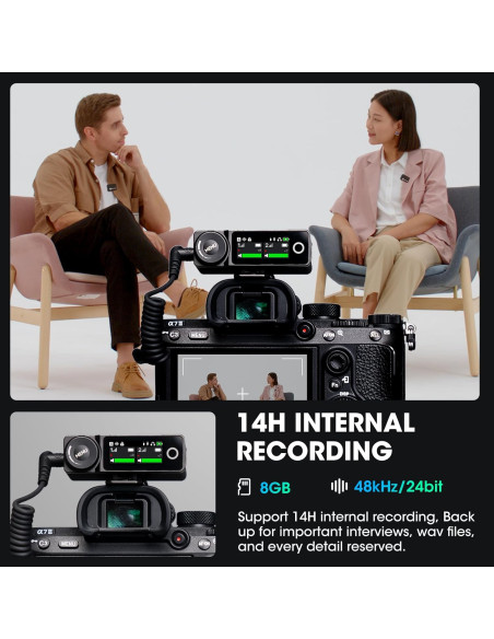 Hollyland Lark MAX DUO con 2 micrófonos lavalier