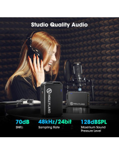 Hollyland Lark MAX DUO con 2 micrófonos lavalier 2