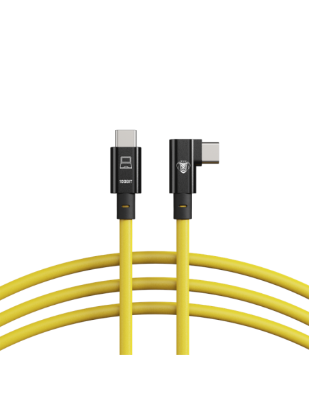 Cobra Union Cable (10Gbit) - 10m - Amarillo - USB-C a USB-C (angulado/ 90°)