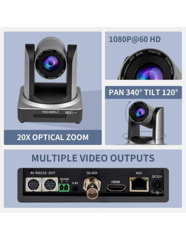 NDI20X Cámara PTZ de transmisión en vivo - OUTLET