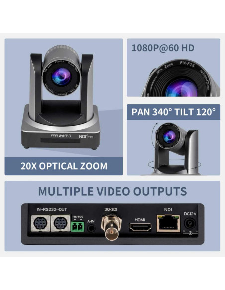 NDI20X Cámara PTZ de transmisión en vivo - OUTLET