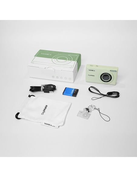 Cámara Digital Digi Mate Yashica (verde menta|negra|blanca rota)