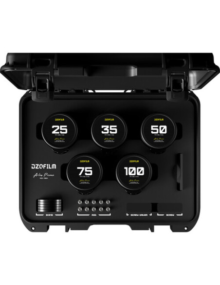 Kit de 5 objetivos DZOFILM Arles | 25/35/50/75/100mm FF/VV | Montura PL