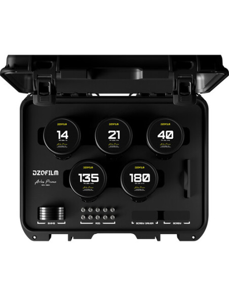 Kit de 5 objetivos DZOFILM Arles | 14/21/40/135/180mm FF/VV | Montura PL
