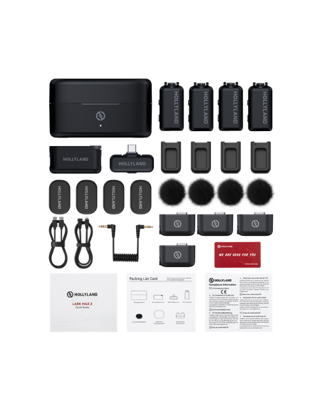 Micrófono Inalámbrico Hollyland LARK MAX 2 Combo - 4 personas