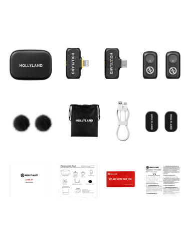 Micrófono Inalámbrico HOLLYLAND LARK A1 COMBO -...