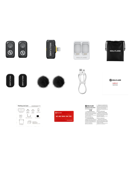 Micrófono Inalámbrico HOLLYLAND LARK A1 MINI DUO (LIGHTNING)