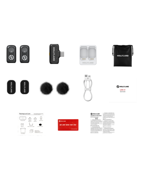 Micrófono Inalámbrico HOLLYLAND LARK A1 MINI DUO (TYPE-C)