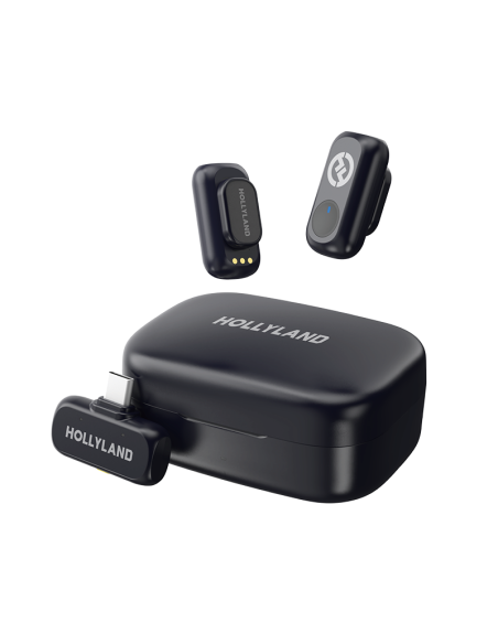 Micrófono Inalámbrico HOLLYLAND LARK A1 DUO-TYPE-C  (CON ESTUCHE DE CARGA)