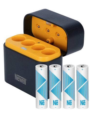 Baterías recargables Newell AA Li-ion - 2200 mAh, 4 uds. + cargador de 4 canales