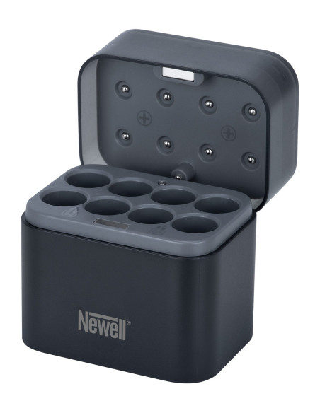 Estuche de carga Newell de 8 canales AA Li-ion/NiMH
