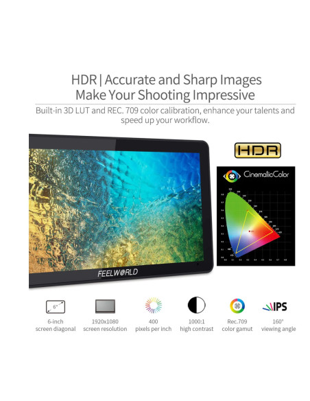 Feelworld F6 PLUS X 5.5" 1600NIT - OUTLET