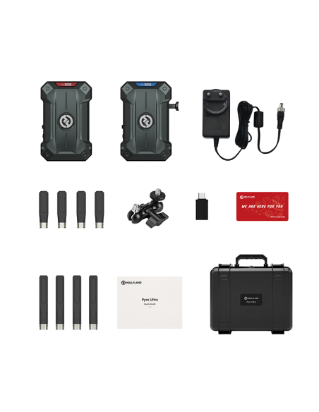 Hollyland Pyro Ultra 1TX & 1RX | Sistema de Transmisión de Vídeo Inalámbrico 4K Profesional
