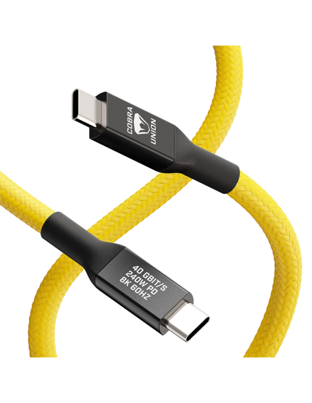 Cable USB4 USB-C a USB-C Cobraunion 40 Gbps 240W 8K