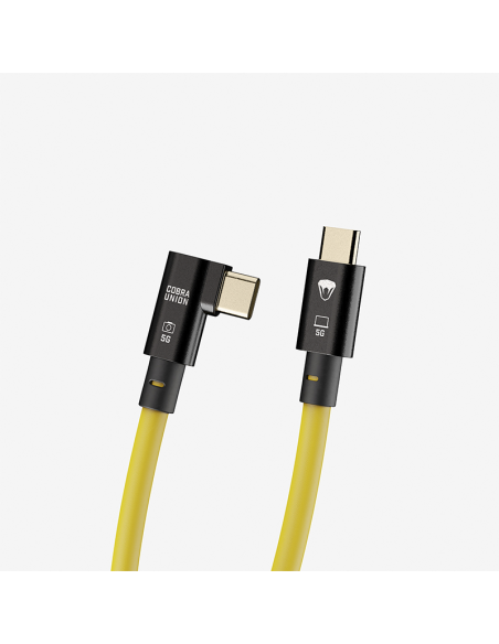 CobraUnion USB-C Tether Cable - 10M 5G 90º angled