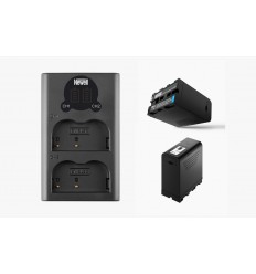 Newell cargador doble + 2 baterías NP-F970  2