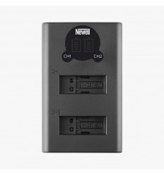 Newell cargador doble con LCD DL-USB-C para batería Panasonic DMW-BLC12 2