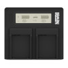 Newell cargador doble DC-LCD para las series NP-F, NP-FM