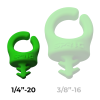 Clips para cables Verde 1/4" (Pack de 6)