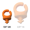 Clips para cables Naranja 1/4" (Pack de 6)
