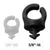 Clips para cables Negro 3/8" (Pack de 3)