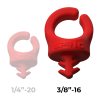 Clips para cables Rojo 3/8" (Pack de 3)