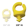 Clips para cables Amarillo 3/8" (Pack de 3)