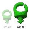 Clips para cables Verde 3/8" (Pack de 3)