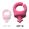 Clips para cables Rosa 3/8" (Pack de 3)