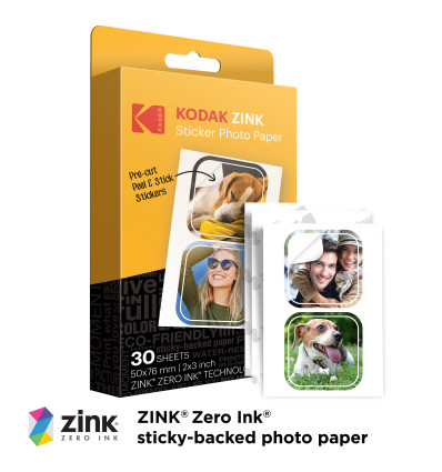 Kodak Pre-Cut Sticker Zink 2x3 - Pack de 30