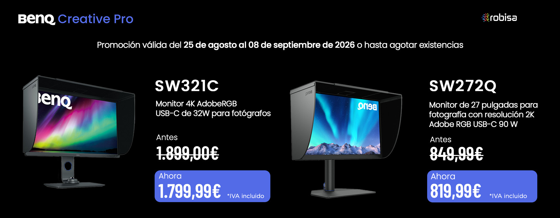Oferta Agosto_banner benq